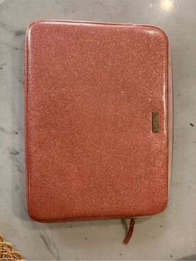 kate spade Rose Gold Glitter Tablet Sleeve with Zip